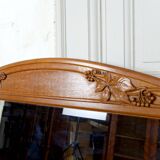 Important miroir en chêne sculpté, Art Nouveau, Circa 1910