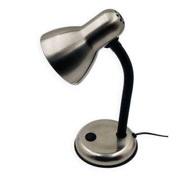 Brushed stainless steel lamp from the 90s