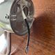 Chrome metal wall light and opaline ball