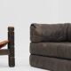 Vintage leather patchwork sofa 1970s