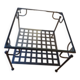 Table basse verre et fer forgé