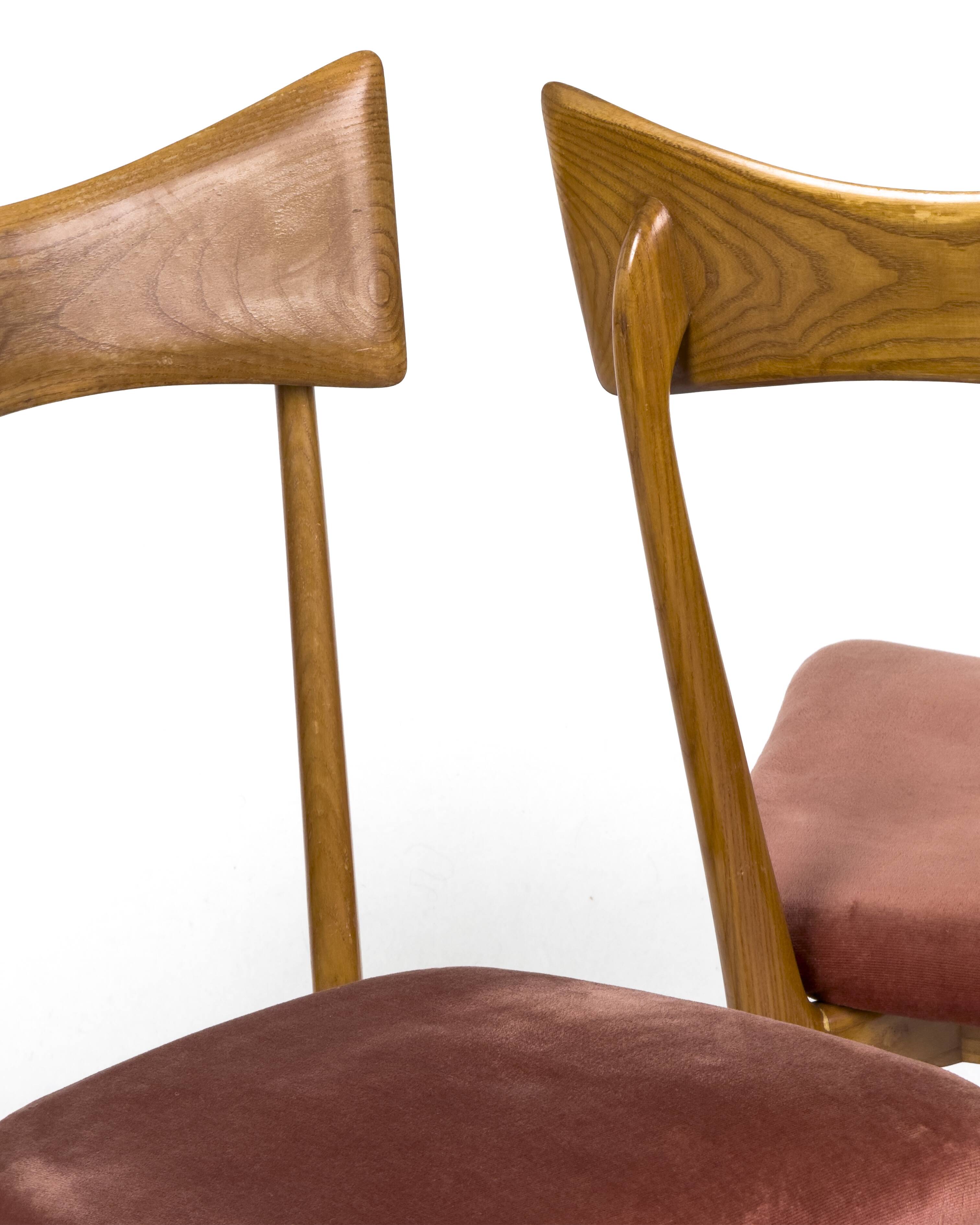 Set of 6 vintage dining chairs by Ico Parisi for Ariberto Colombo, Cantù