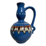 Small ethnic blue ceramic jar / vase