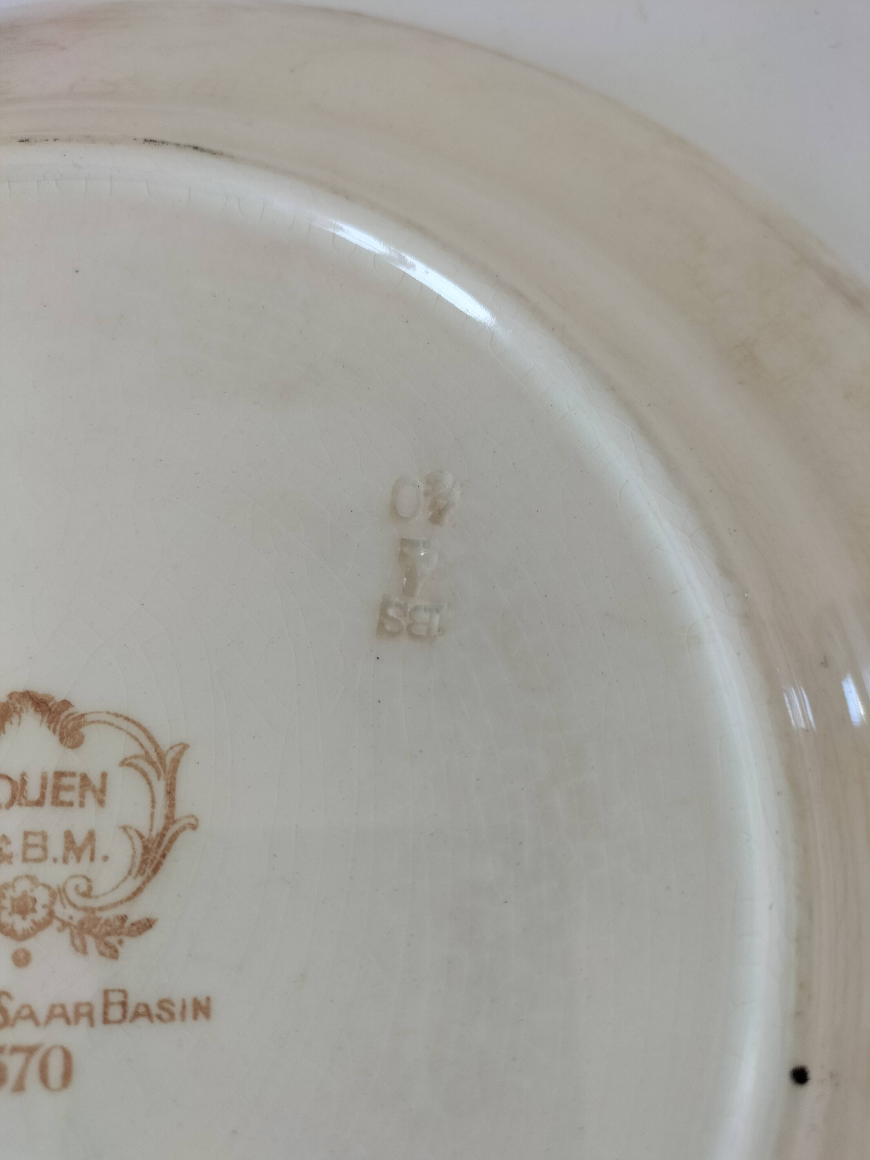 Assiette vintage Villeroy & Boch modèle Rouen
