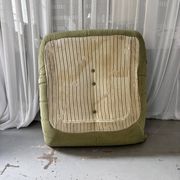 Togo velvet green armchair by Michel Ducaroy