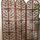 Peacock Vintage Wicker Rattan 3 Panel Room Divider