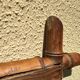 Antique bamboo style mirror mercury glass vintage solid wood