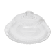 Old cheese or glass cake bell with its tray