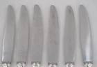 Alfénide, Christofle, Cirta, Art Deco, 6 silver-plated table knives.