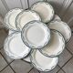 Set of 8 flat plates Terre de Fer Salins model Vincennes mid-nineteenth