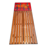Vintage wooden and ceramic coffee table