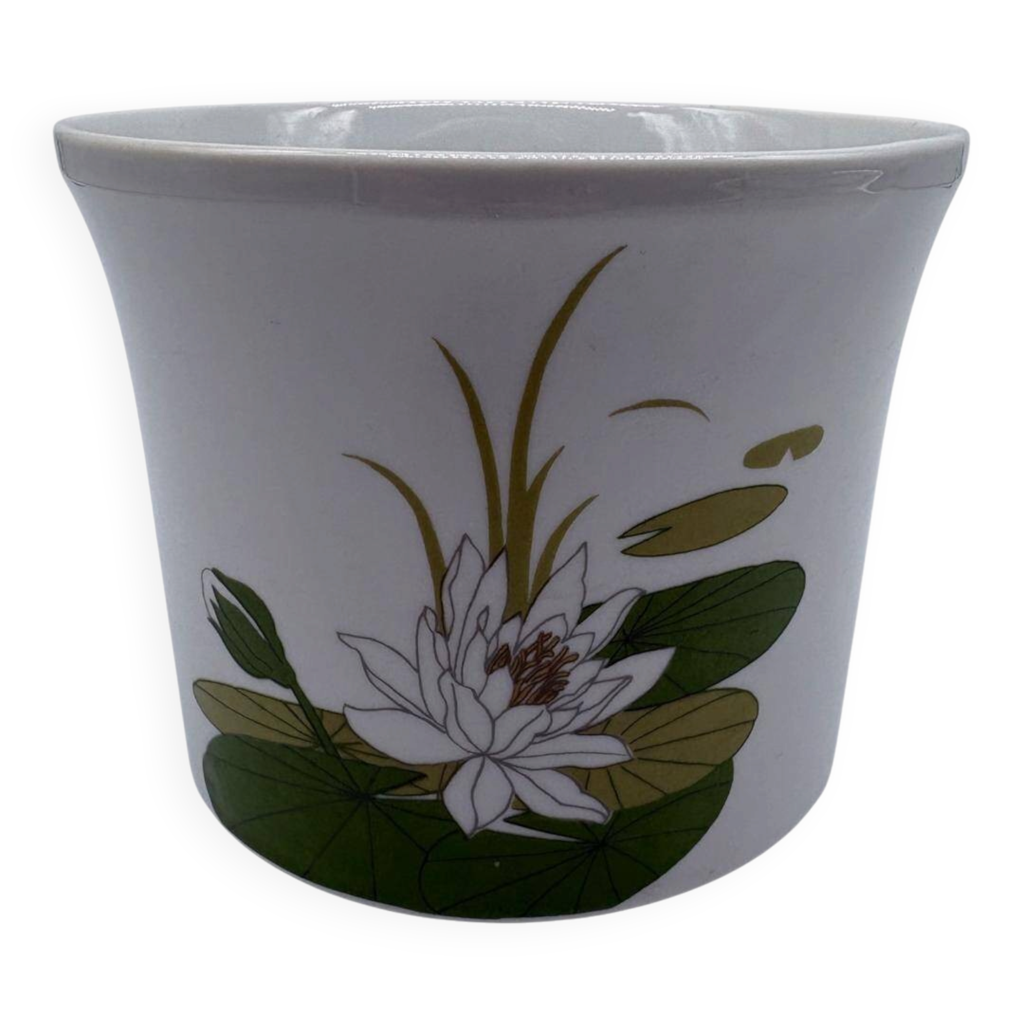 Vintage Cache Pot Kahla Porcelain RDA Nénuphar East Germany