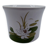 Cache Pot Vintage Kahla Porcelaine RDA Décor Nénuphar Allemagne de l'Est