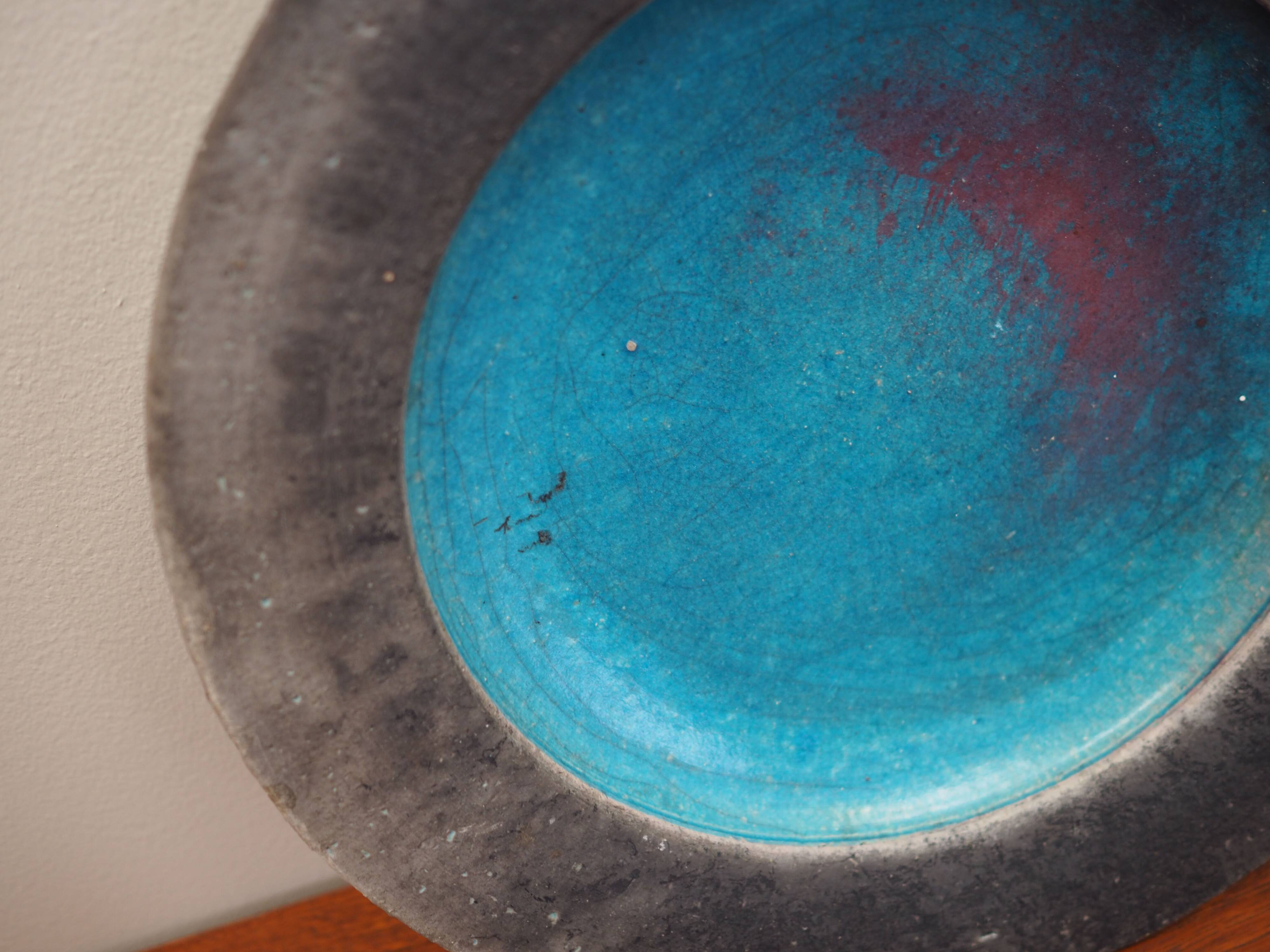 Ceramic platter, Danish design, 1960s, manufacture: Denmark