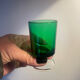 3 two-coloured green digestif glasses Luminarc
