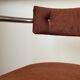 Chrome aluminum chair and brown cotton
