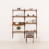 Danish mid-century walnut shelving unit in the style of Poul Cadovius, 1960s
