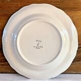 6 assiettes creuses Longchamp décor Moustier Olérys
