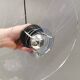 Danish space-age hanging lamp in transparent and blue plexi 1980s