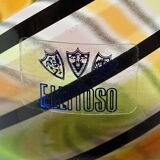 Glass vase "a canne" by Fratelli Toso with handles, Murano, Italy, circa