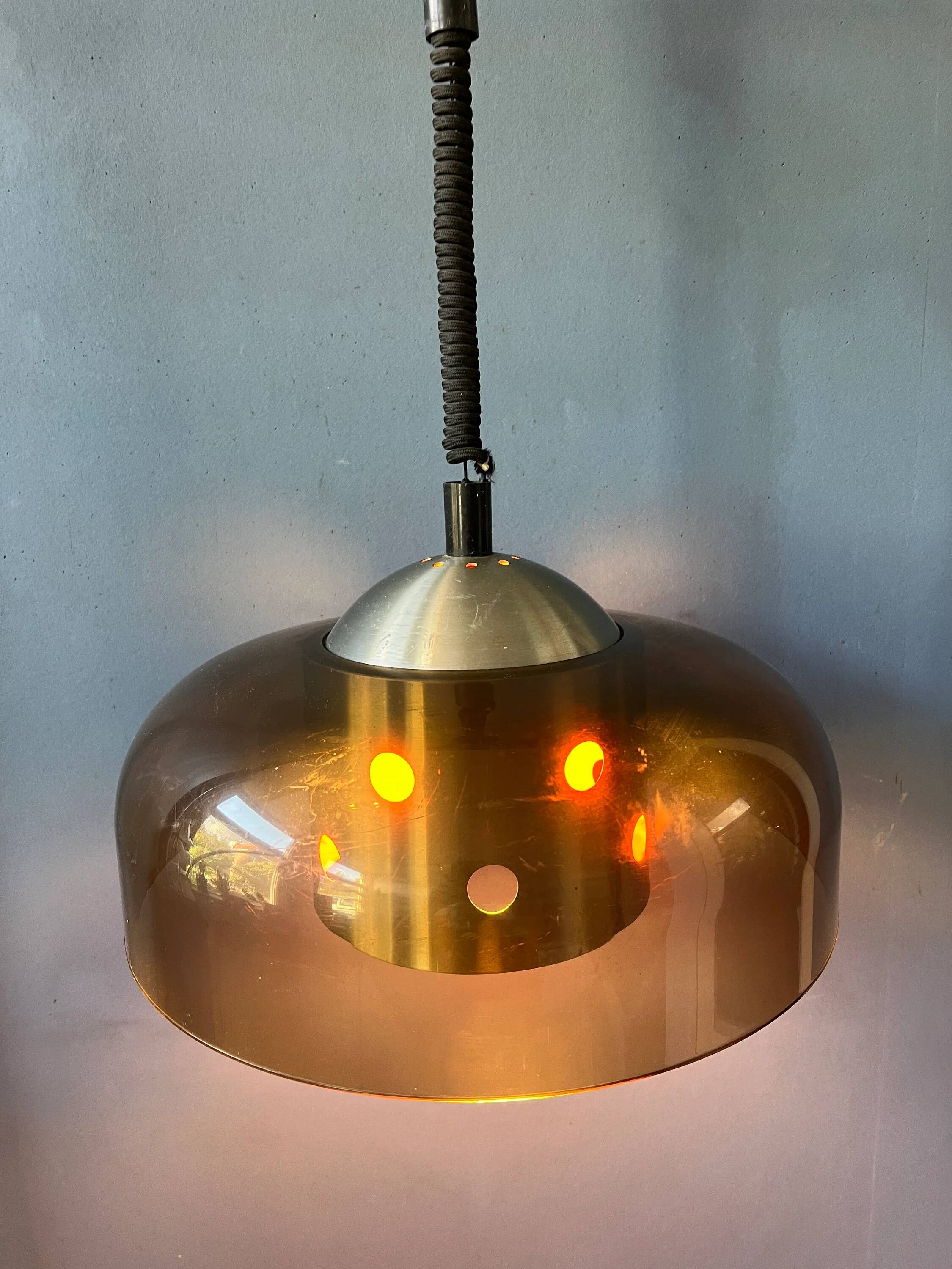 Suspension Mid-Century Herda Space Age / vintage suspended lamp from the 70s