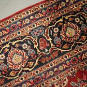 Tapis persan traditionnel fait à la main d’Ispahan en laine rouge vintage - 295x411cm
