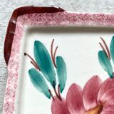 Rectangular flowered dish