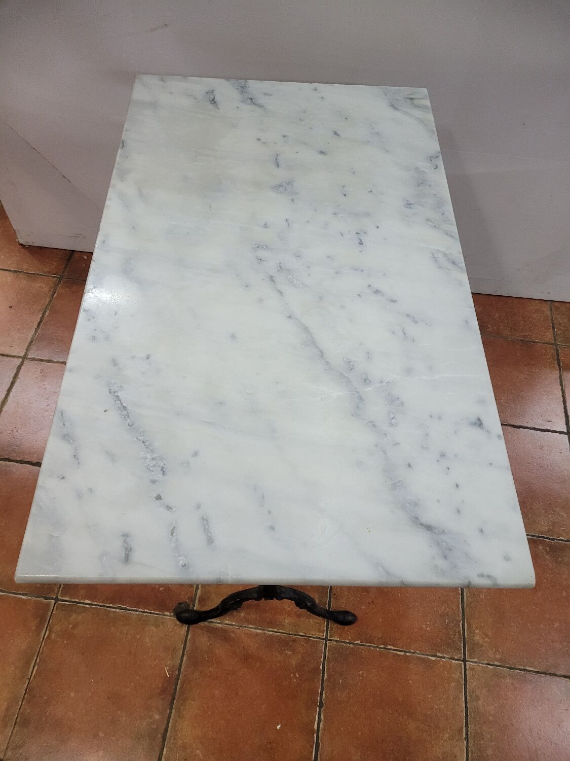 Bistro table with marble top