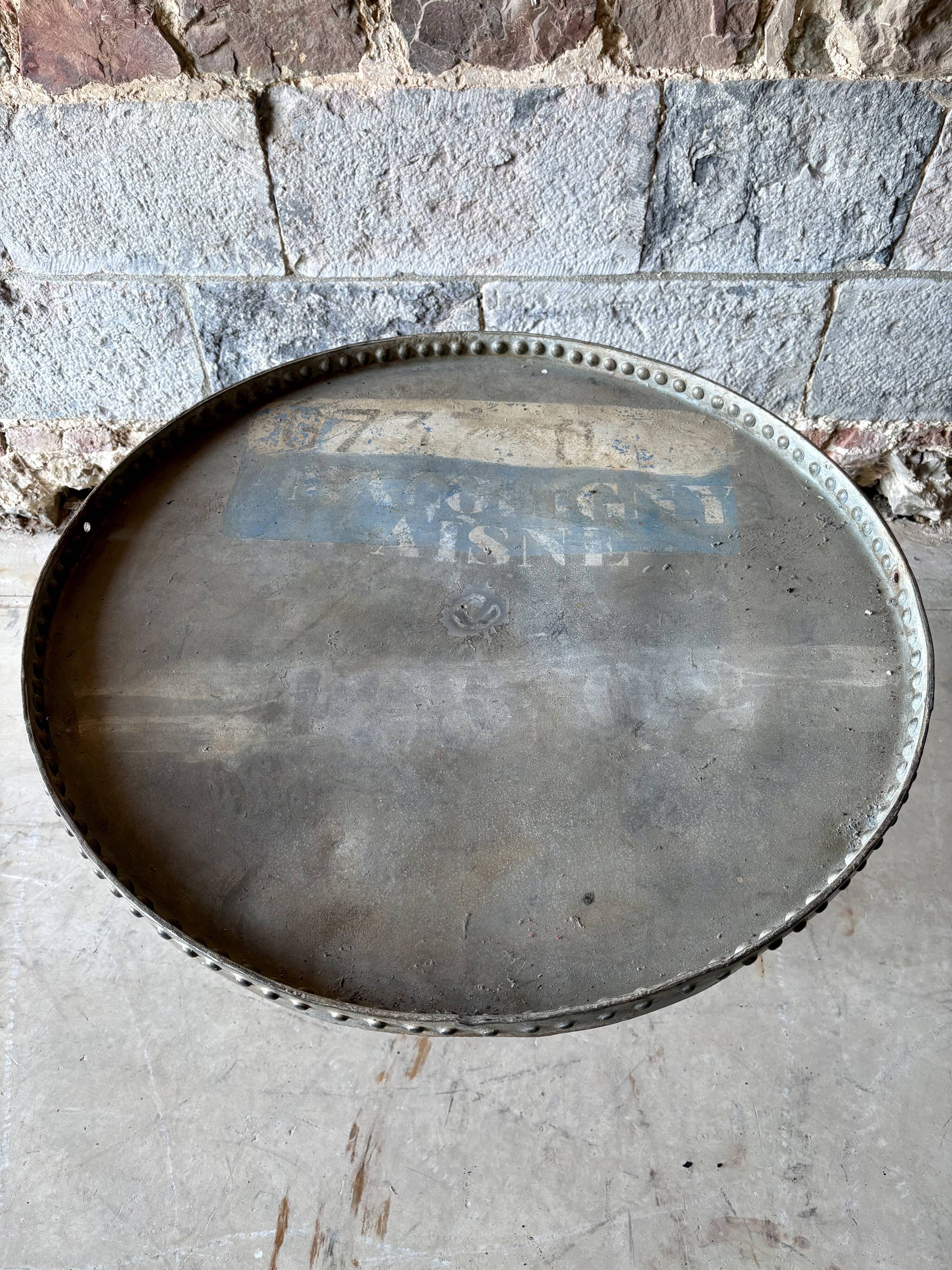 Pair of vintage industrial metal tables – workshop spirit