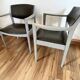 Paire de fauteuils gris style scandinave