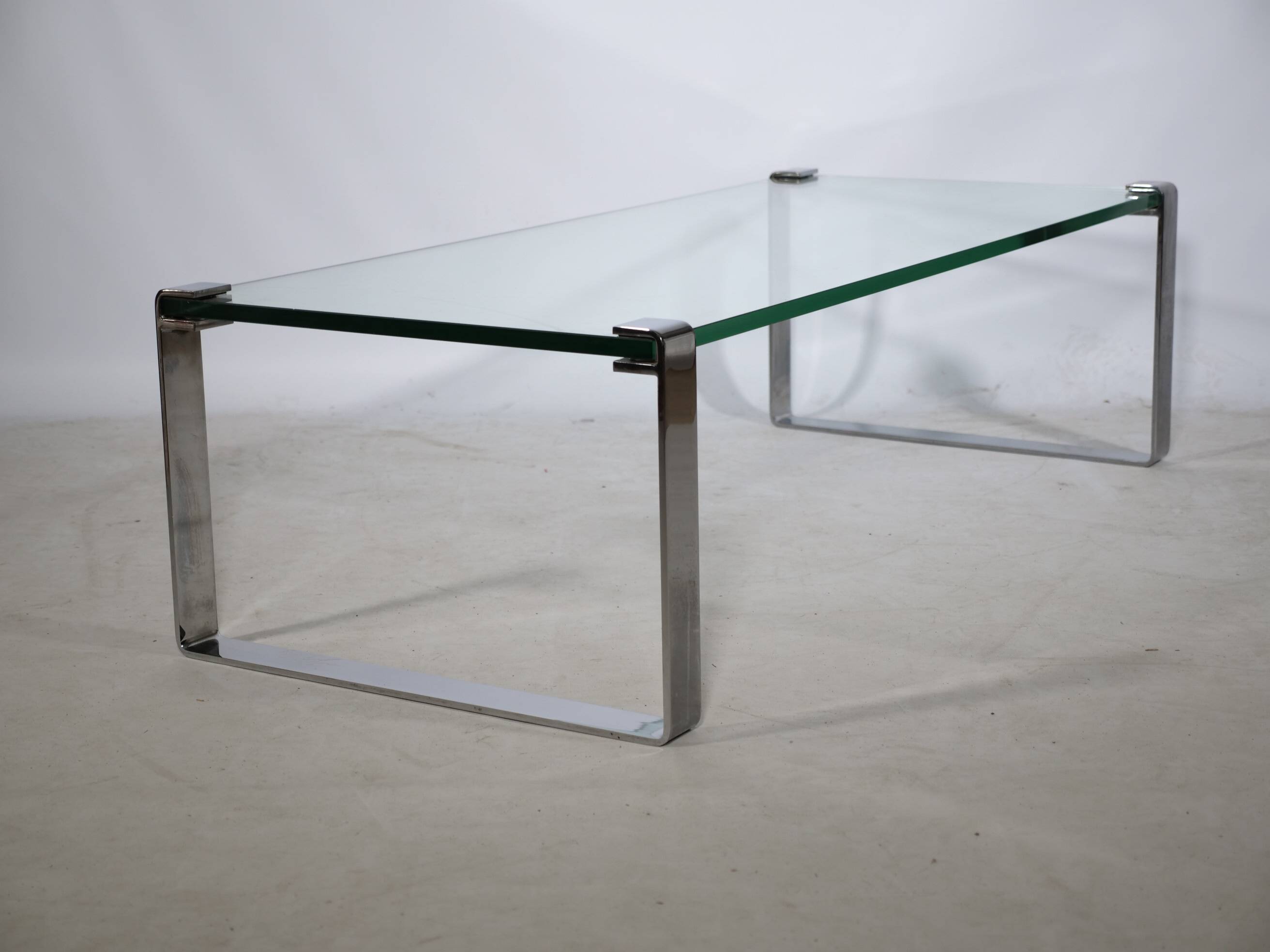 Glass Chrome Coffee Table Draenert 1022 1970s
