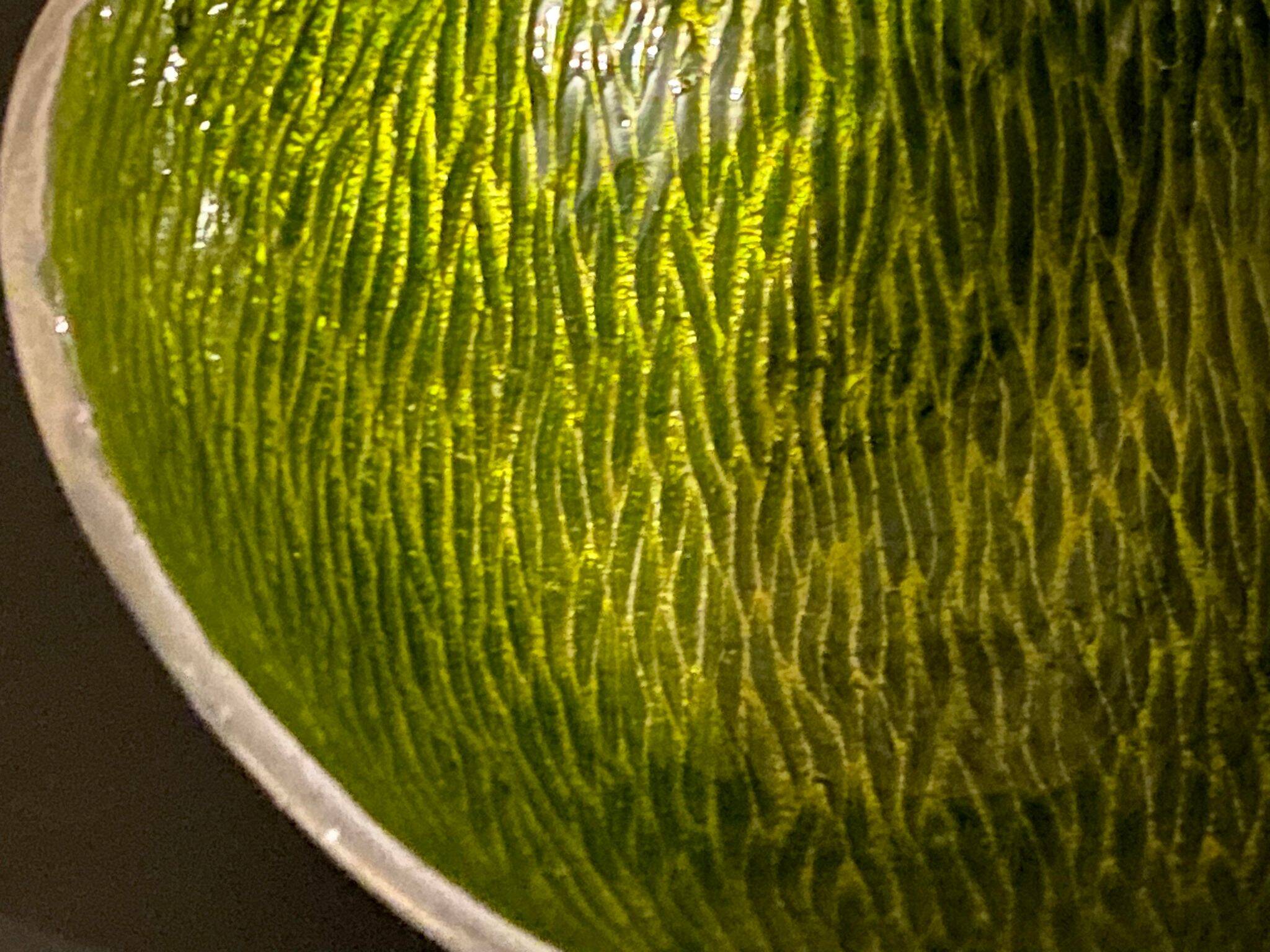 Metal pocket tray, green enameled interior