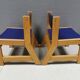 Brio children's chairs in light wood with blue lacquered seat and backrest