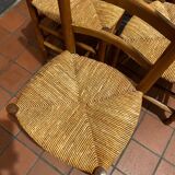 Set of straw chairs