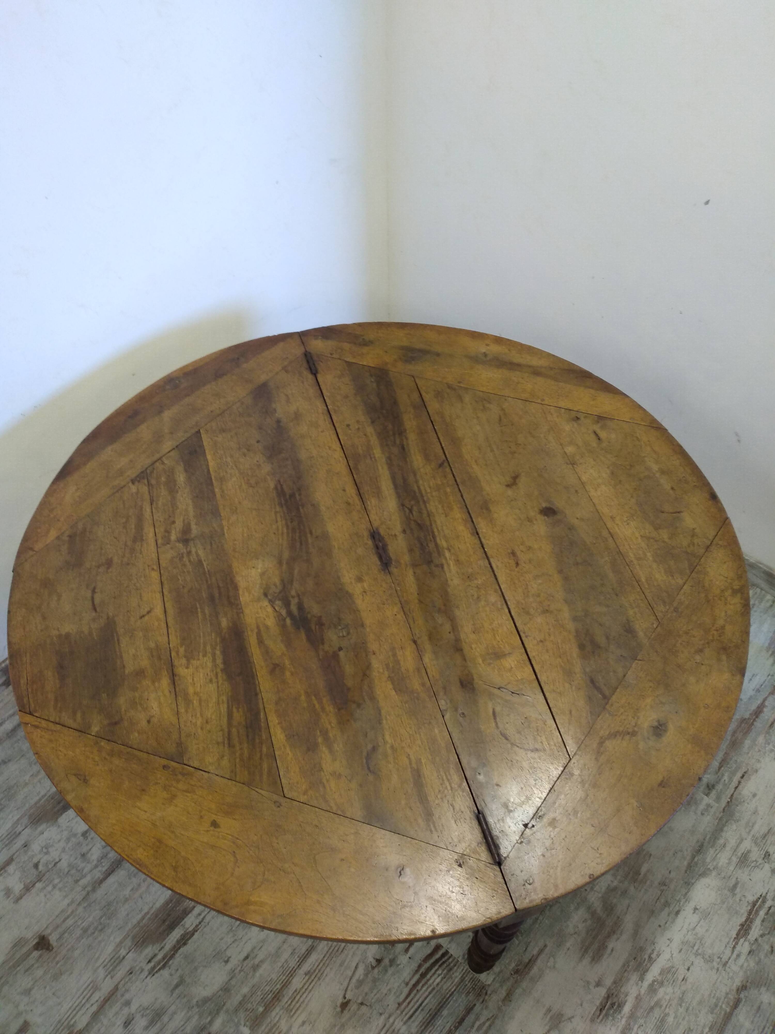 Old half moon table/console