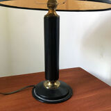 50s black leather lamp