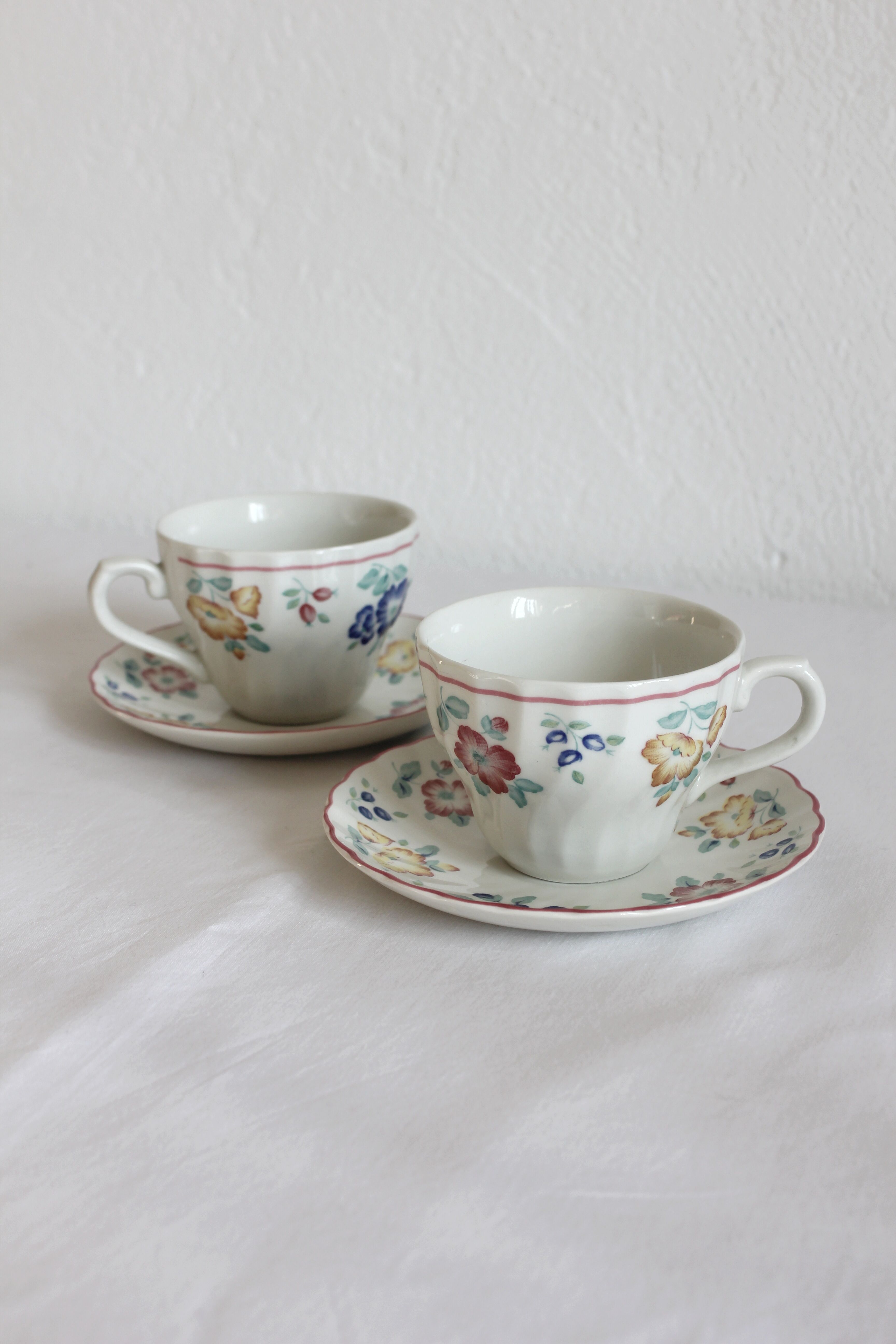 2 cups and subcups Churchill Staffordshire England