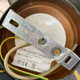 Pair of industrial brass wall lamps