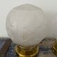 Pair of new electrified Art Deco globe sconces