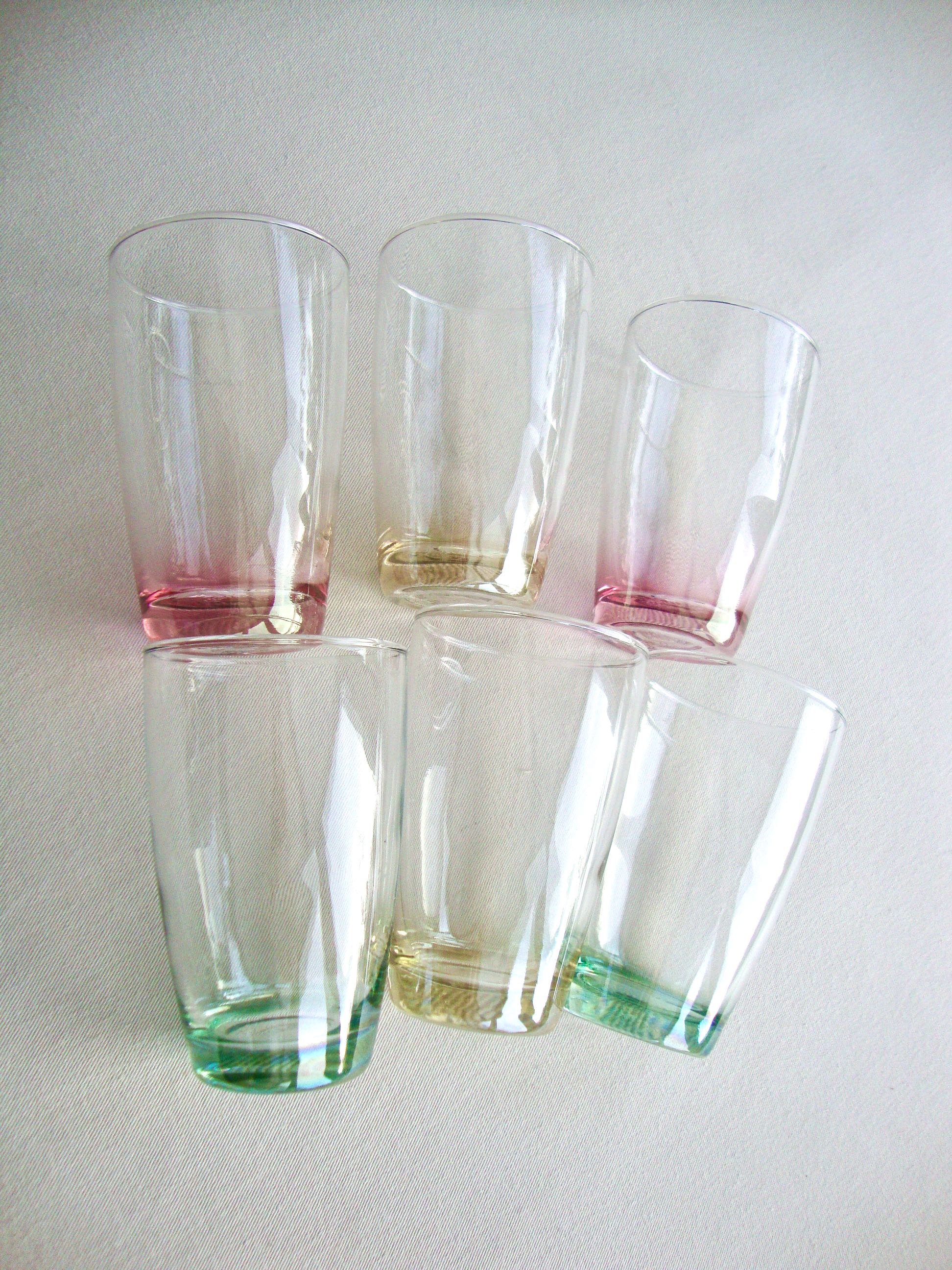Set of 6 vintage water glasses Lesieur