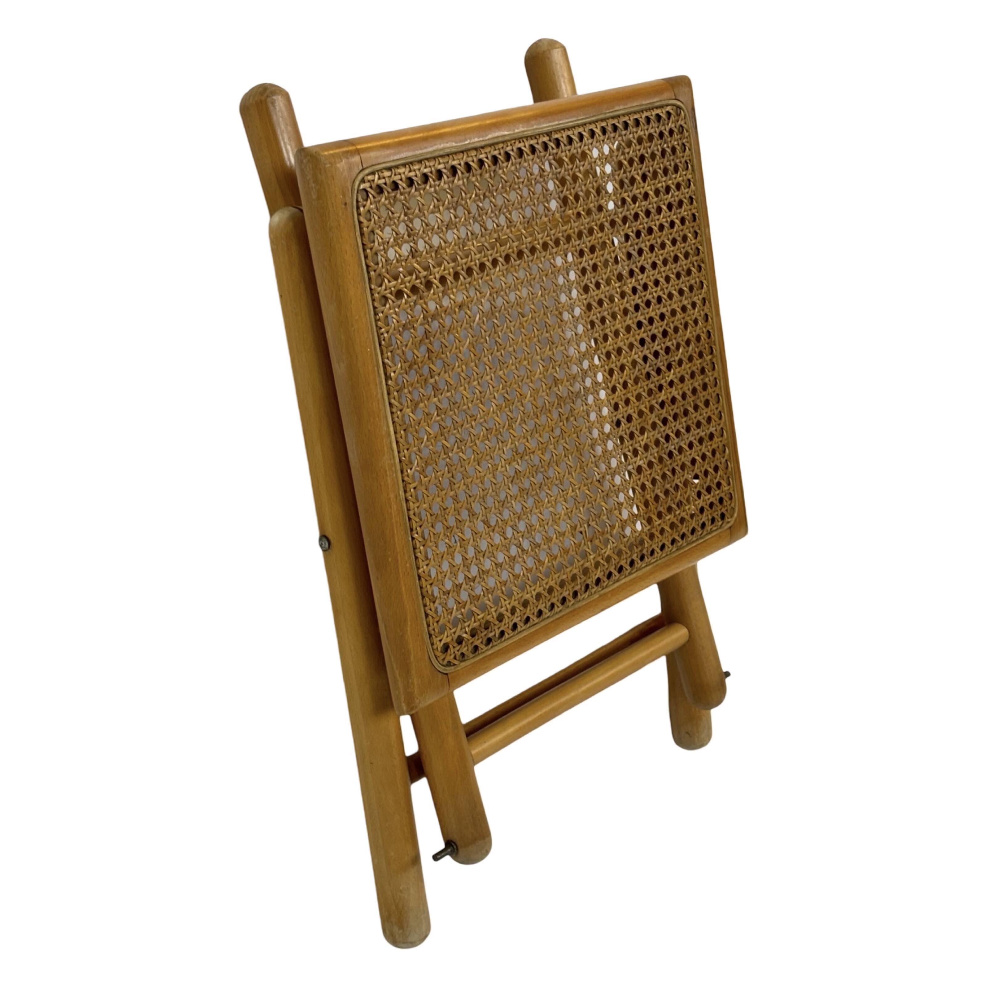 vintage side table stool thonet style webbing