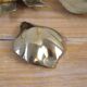 Ashtray in metal and brass, removable petals flower