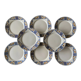 8 assiettes en faïence de Badonviller