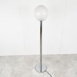 Vintage chrome and glass floor lamp, 1970s