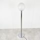 Lampadaire vintage chromé et verre, années 1970