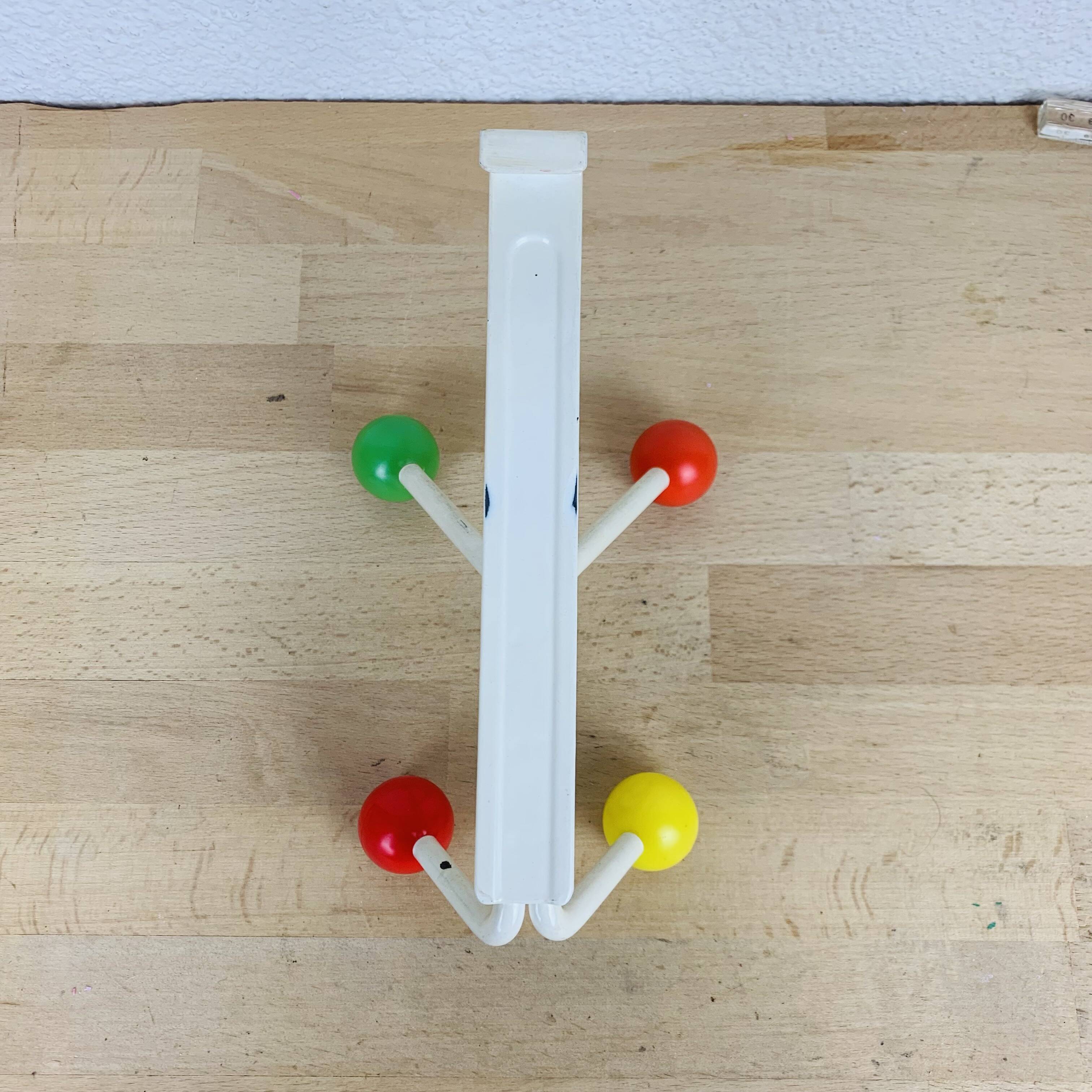 Multicolored ball door hook