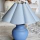 Lampe de chevet vintage bleue style coastal