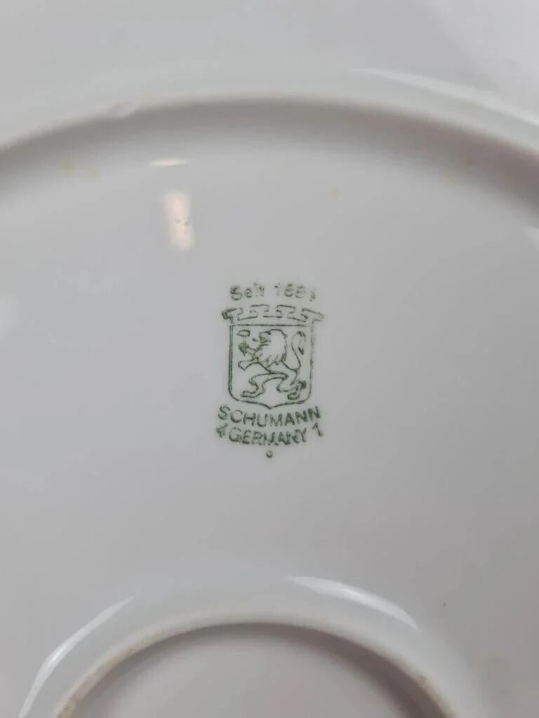 Large cake plate in fine porcelain Schumann Germany 🇩🇪