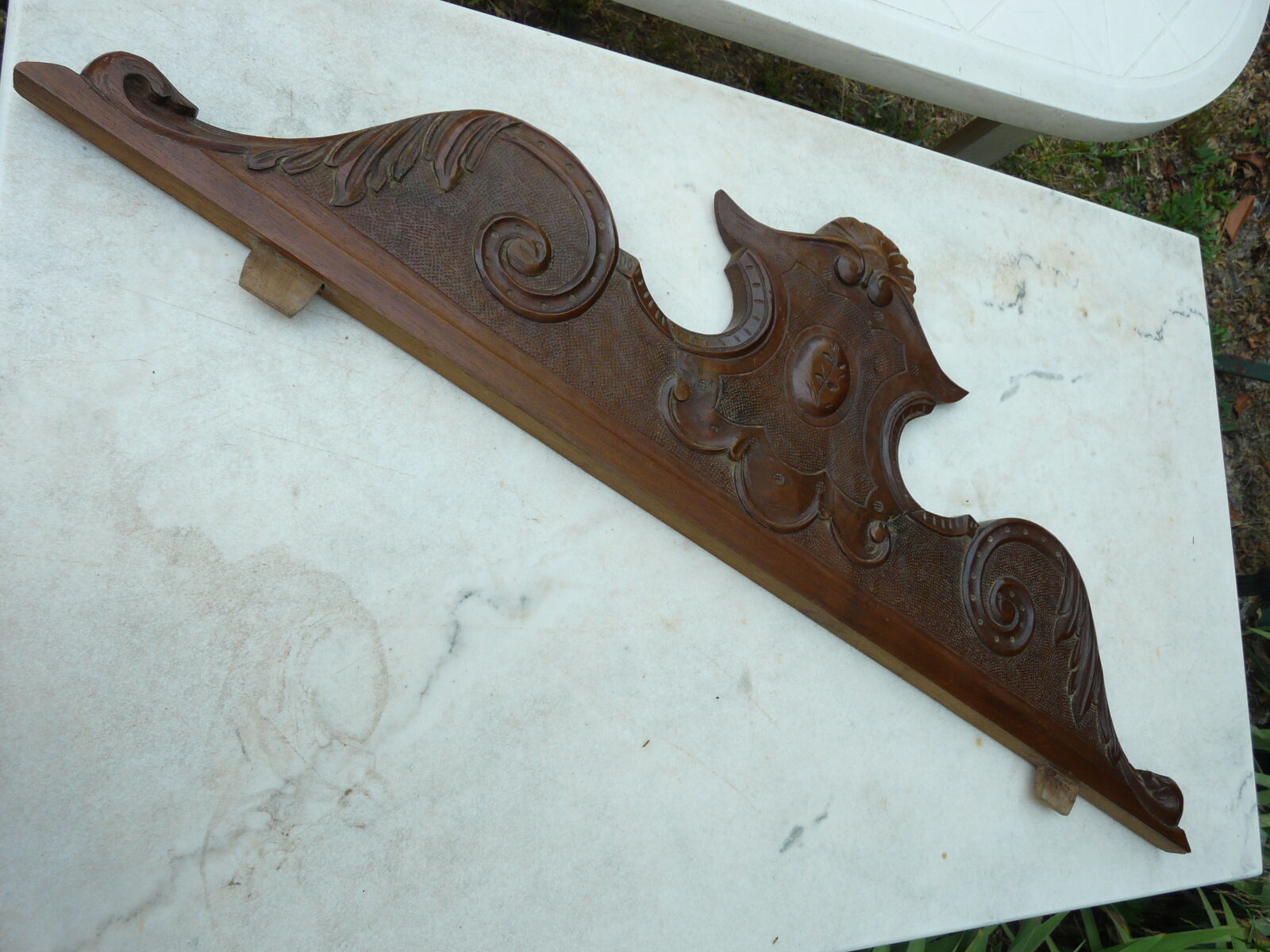 Wooden pediment 95cm long