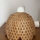 Vintage rattan flower pendant